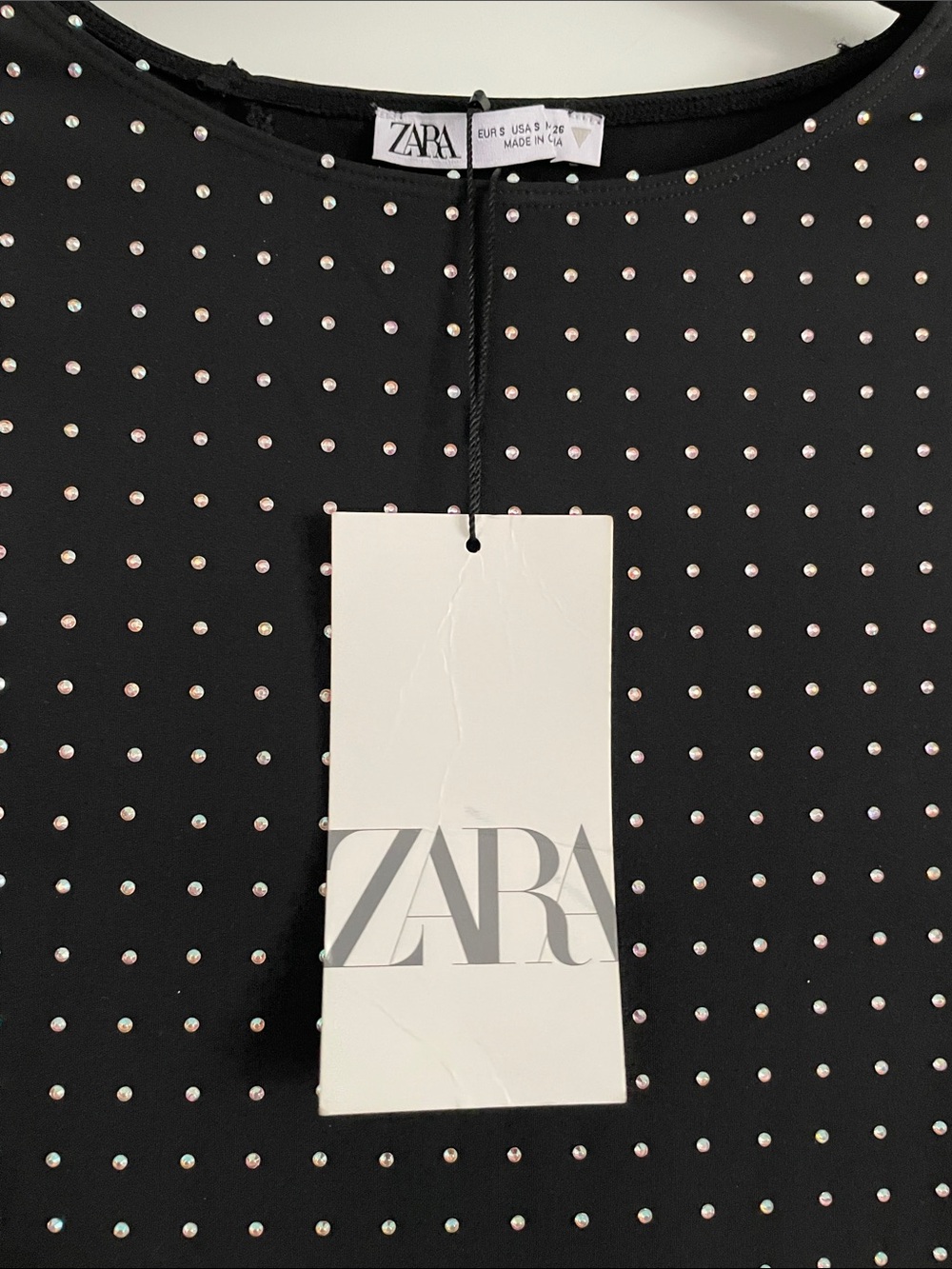 Zara Rhinestone Polyamide Dress - Picture 6 of 9